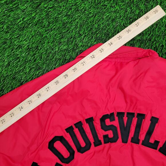 Vintage 70s University-of-Louisville Coach Jacket Large 23x29 Lined - Picture 6 of 14